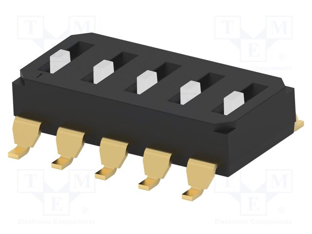Switch: DIP-SWITCH; Poles number: 5; OFF-ON; 0.025A/24VDC; Pos: 2