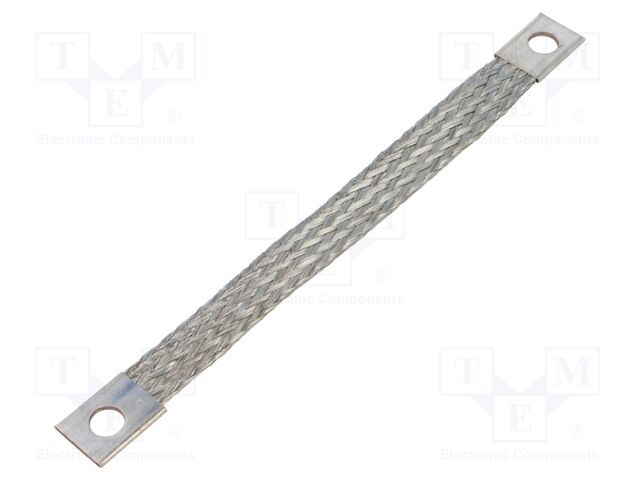 Braids; earthing tape; 10mm2; Ø1: 9mm; Ø2: 9mm; 90A; L: 180mm