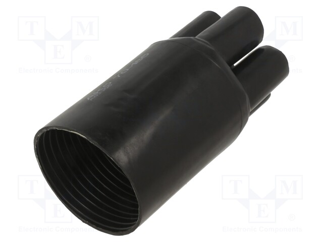 Cable breakout; 81/27mm; black; Diam.after shrinking: 31/6.9mm