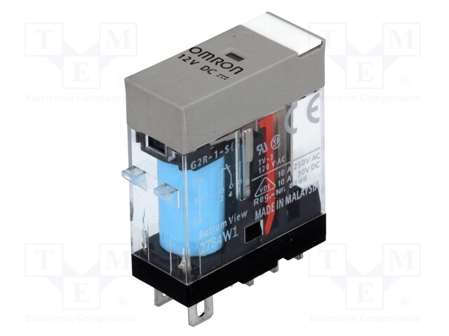 Relay: electromagnetic; SPDT; Ucoil: 12VDC; 10A/250VAC; 10A/30VDC