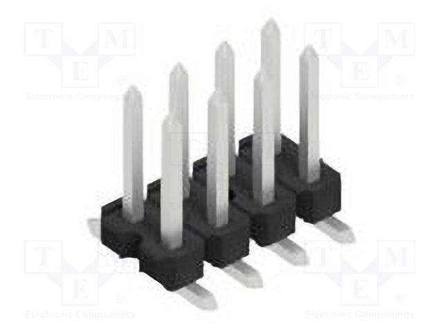 Connector: pin strips; pin header; male; PIN: 8; 2.54mm; SMT; 2x4