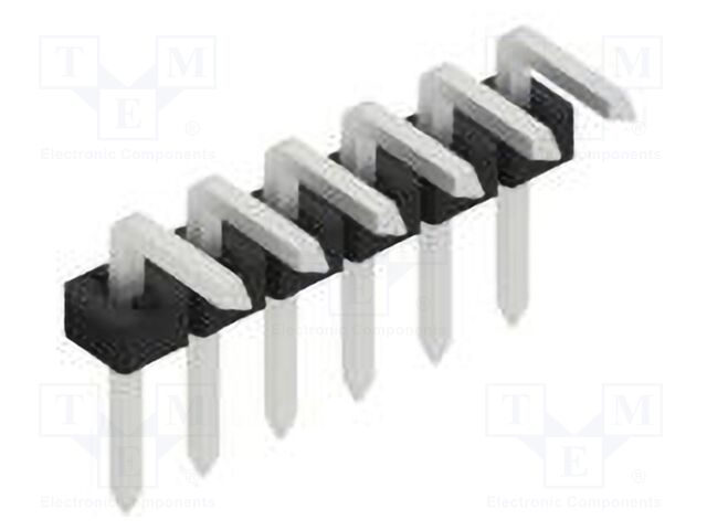 Connector: pin strips; pin header; male; PIN: 6; 2mm; THT; 1x6; 100V