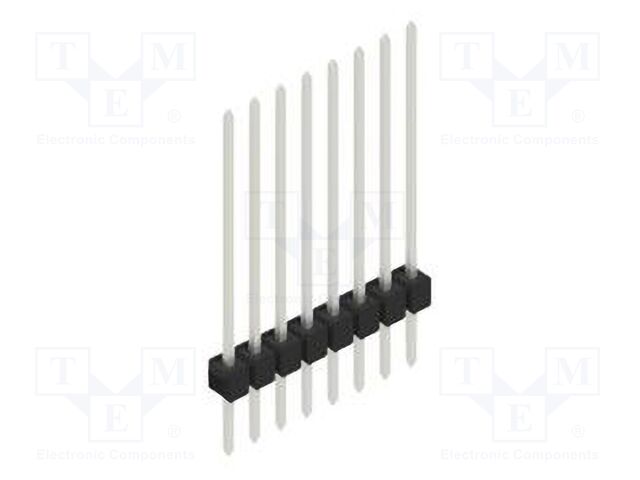 Connector: pin strips; pin header; male; PIN: 8; 2.54mm; THT; 1x8