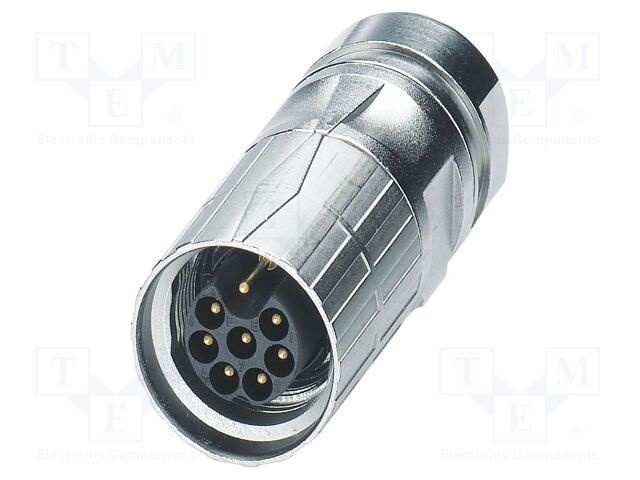 Connector: M17; plug; ST; PIN: 8; 630V; 14A; shielded; IP67; 7+PE