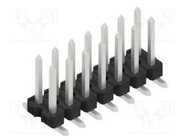 Connector: pin strips; pin header; male; PIN: 14; 2.54mm; SMT; 2x7
