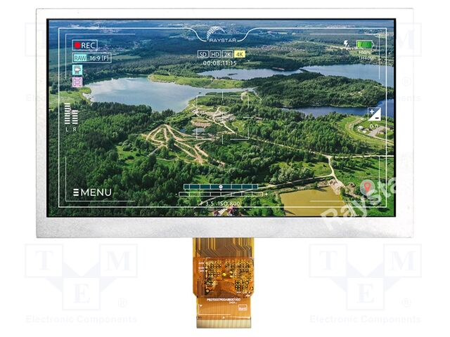 Display: TFT; 7"; 1024x600; Illumin: LED; Dim: 169.9x103.4x5.6mm