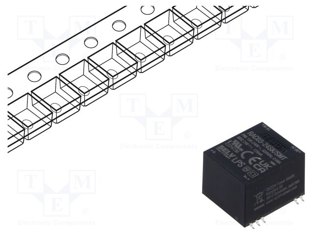 Converter: AC/DC; 3W; 85÷264VAC; Usup: 120÷370VDC; Uout: 24VDC; 77%