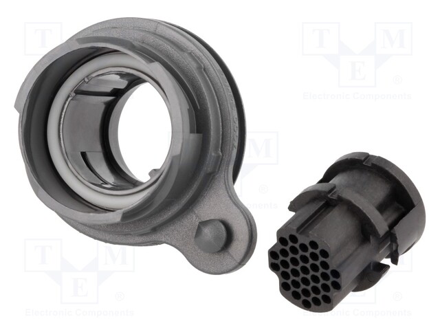 Connector: circular; socket; female; PIN: 32; w/o contacts; UL94V-0