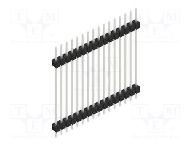Connector: pin strips; pin header; male; PIN: 16; 2.54mm; THT; 1x16