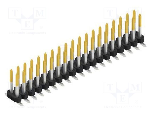 Connector: pin strips; pin header; male; PIN: 38; 2mm; SMT; 2x19