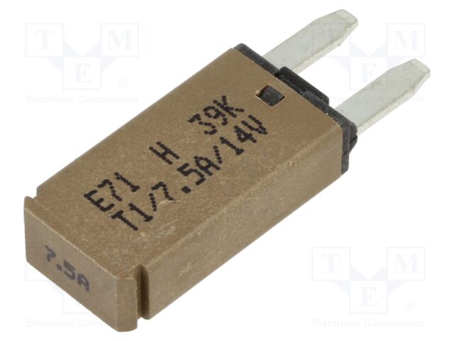 Fuse: resettable; 7.5A; 14VDC