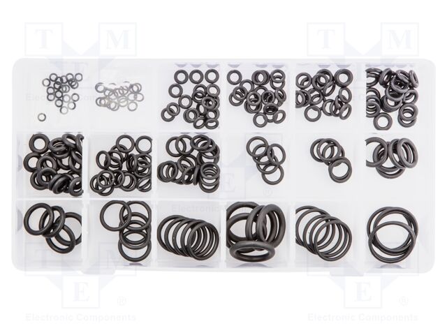 O-ring set; NBR caoutchouc; 225pcs.