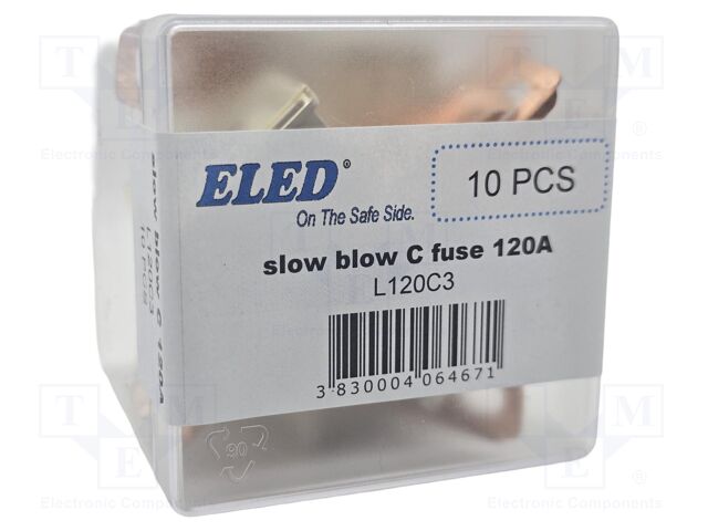 Fuse: fuse; 120A; 32VDC; automotive; 62mm; 62x15.2x22.2mm