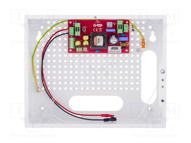 Power supply; IP20; 190÷260VAC; CCTV; PCB,plastic; AUPS; -25÷50°C