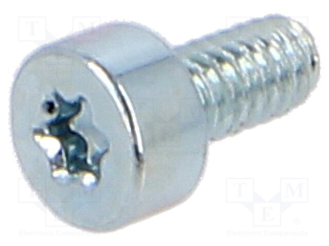 Screw; M2x4; 0.4; Head: cheese head; Torx®; TX06; steel; zinc