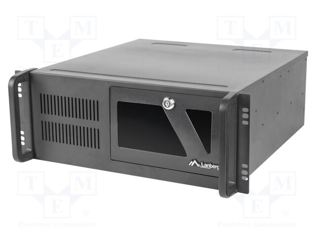 Enclosure: ATX server; Standard: 19"; 4U; black; Z: 117mm; X: 430mm