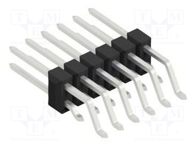 Connector: pin strips; pin header; male; PIN: 12; 2.54mm; SMT; 2x6