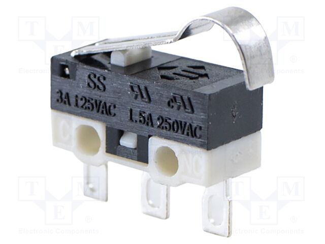 MICROSWITCH, LEVER, SPDT, 3A, 125VAC