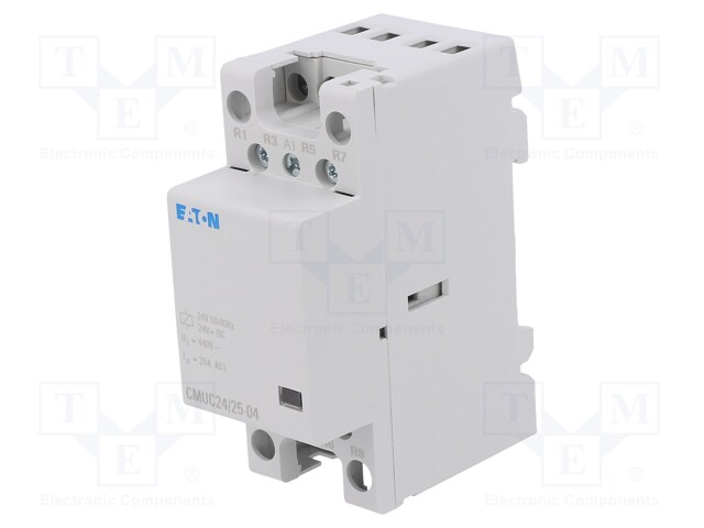 Contactor: 4-pole installation; 25A; 24VAC; 24VDC; NC x4; DIN