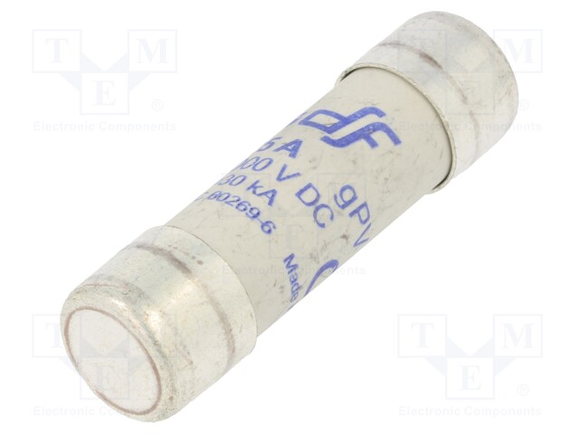 Fuse: fuse; gPV; 25A; 1kVDC; ceramic,cylindrical,industrial