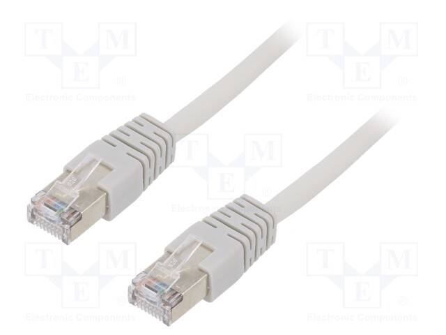 Patch cord; F/UTP; 5e; stranded; CCA; PVC; grey; Len: 7.5m; 26AWG