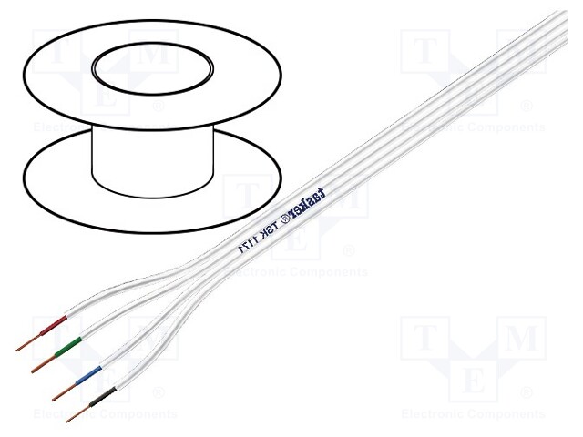 Wire: assembly; Core: stranded; 4x0,5mm2; 2.5x10mm; -15÷70°C