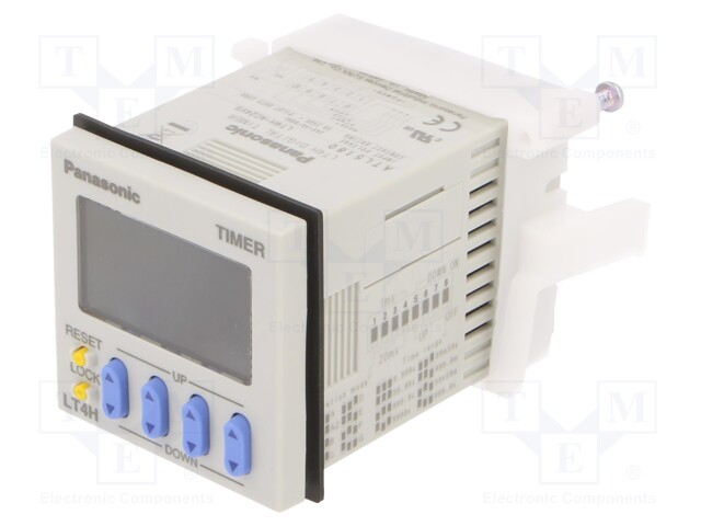 Timer; Range: 0,001s÷999,9h; SPDT; 24VAC; on panel; Display: 2x LCD
