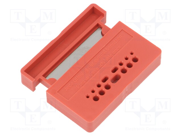 Stripping tool; Application: for optical fibres