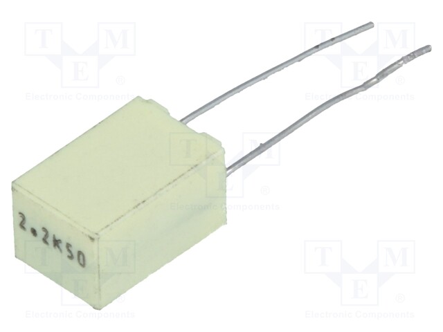 Capacitor: polyester; 2.2uF; 30VAC; 50VDC; Pitch: 5mm; ±10%