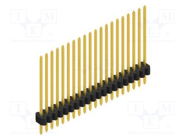 Connector: pin strips; pin header; male; PIN: 20; 1.27mm; THT; 1x20