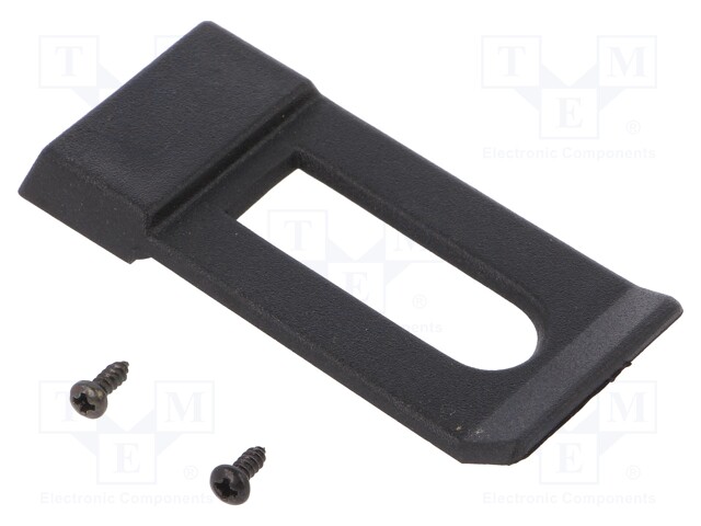 Suspension for enclosure; ABS; 60.5x28.5x5.5mm; Colour: black