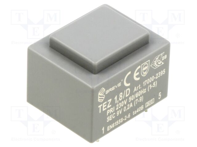 Transformer: encapsulated; PCB