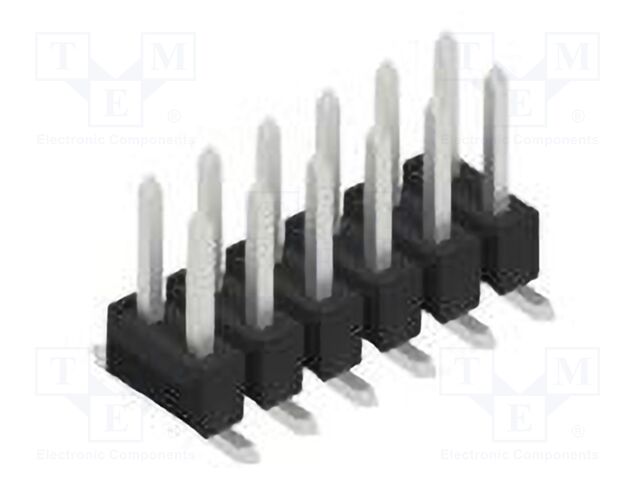 Connector: pin strips; pin header; male; PIN: 12; 2.54mm; SMT; 2x6