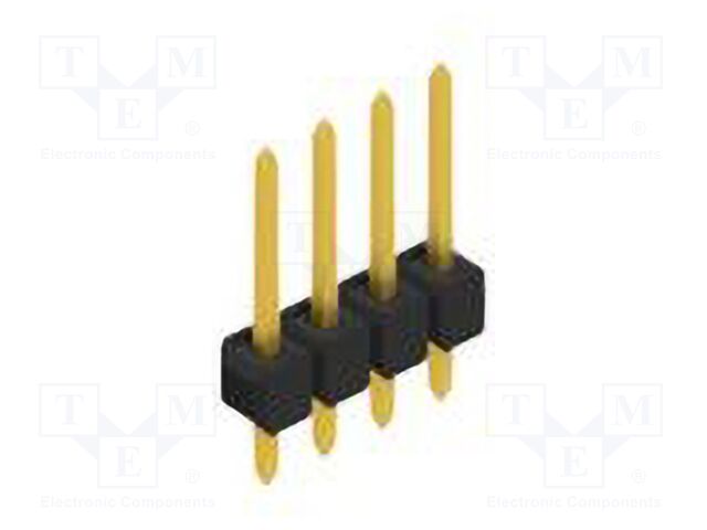 Connector: pin strips; pin header; male; PIN: 4; 2.54mm; THT; 1x4