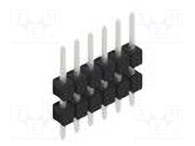 Connector: pin strips; pin header; male; PIN: 6; 2.54mm; THT; 1x6