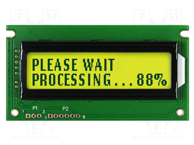 Display: LCD; STN Positive; 16x2; grey; 84x44mm; LED; 5V