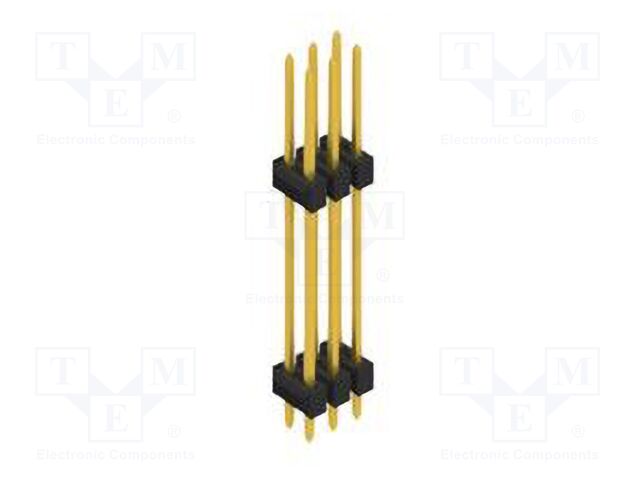 Connector: pin strips; pin header; male; PIN: 6; 2.54mm; THT; 2x3