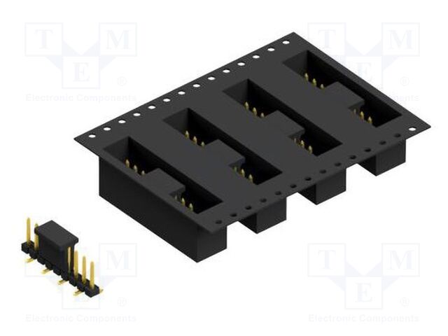 Connector: pin strips; pin header; male; PIN: 9; 2.54mm; SMT; 1x9