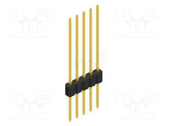 Connector: pin strips; pin header; male; PIN: 5; 1.27mm; THT; 1x5