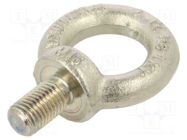 Lifting eye bolt; M16x27; DIN: 580; Head: eye; none; steel; zinc
