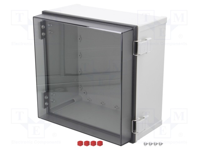 Enclosure: wall mounting; X: 300mm; Y: 300mm; Z: 180mm; CAB; grey