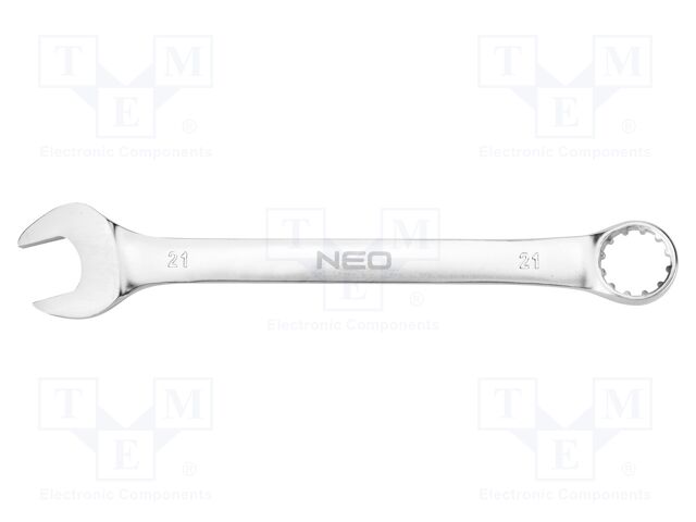 Wrench; combination spanner; 21mm; Chrom-vanadium steel; L: 250mm