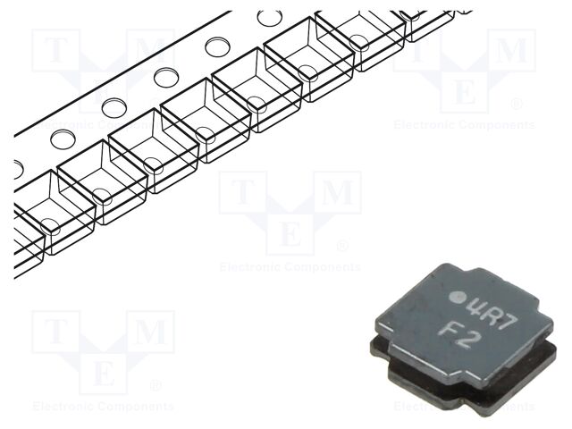 Inductor: wire; SMD; 4.7uH; Ioper: 4A; R: 22mΩ; ±20%; NRS; 8x8mm; H: 3mm