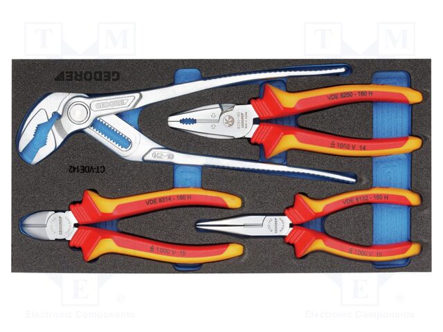 Kit: pliers; insert; cutting,insulated,adjustable,universal