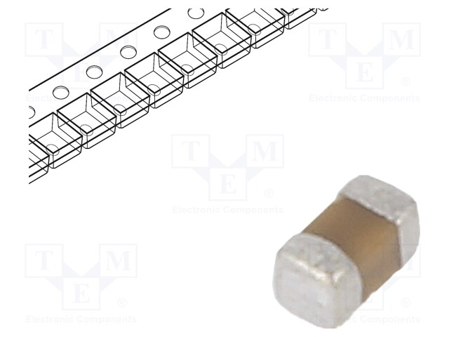 Capacitor: ceramic; MLCC; 1.5nF; 50VDC; X7R; ±10%; SMD; 0402