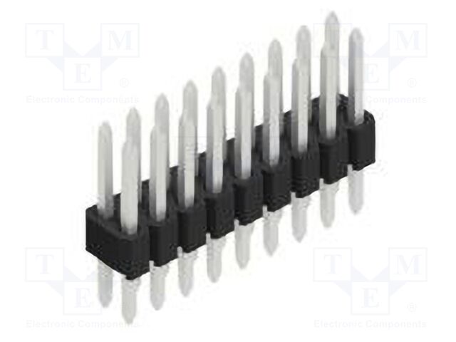 Connector: pin strips; pin header; male; PIN: 18; 1.27mm; THT; 2x9
