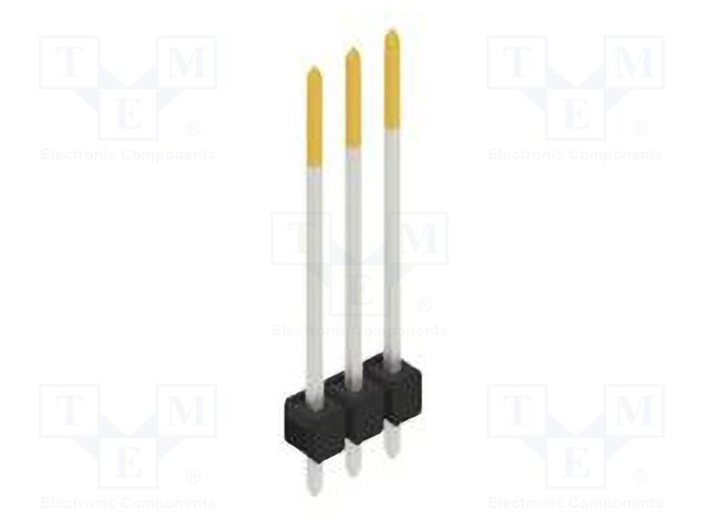 Connector: pin strips; pin header; male; PIN: 3; 2.54mm; THT; 1x3
