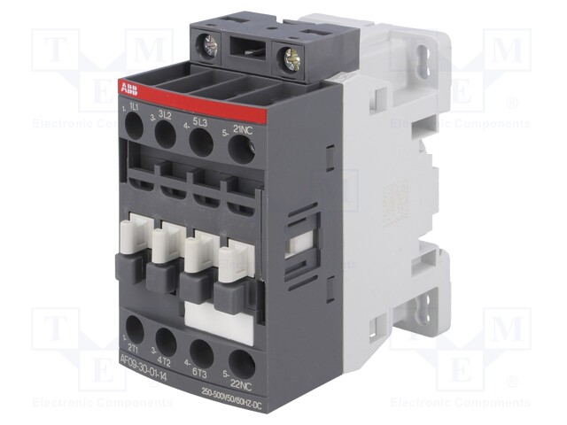 Contactor: 3-pole; NO x3; Auxiliary contacts: NC; 250÷500VAC; 9A