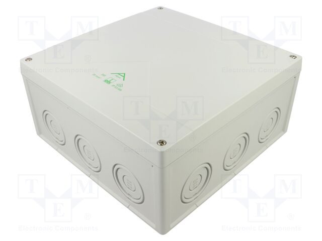 Enclosure: junction box; X: 252mm; Y: 252mm; Z: 120mm; IP55,IP66