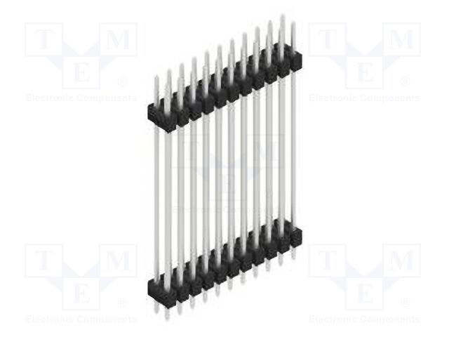 Connector: pin strips; pin header; male; PIN: 22; 2.54mm; THT; 2x11